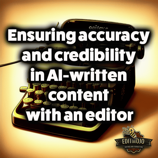 Ensuring Accuracy and Credibility in AI-Written Content with an Editor