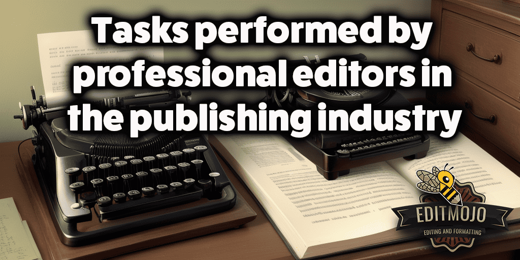 Tasks performed by professional editors in the publishing industry