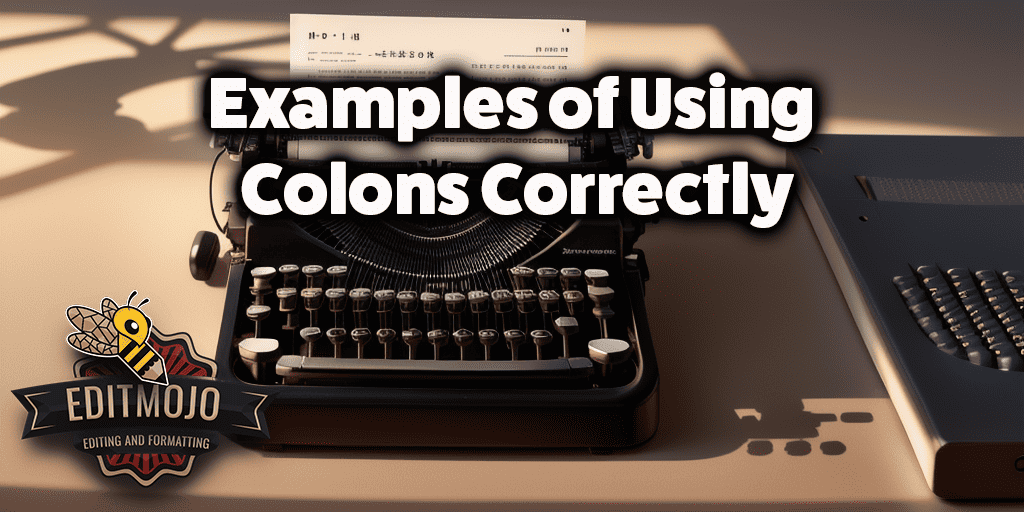 Examples of Using Colons Correctly