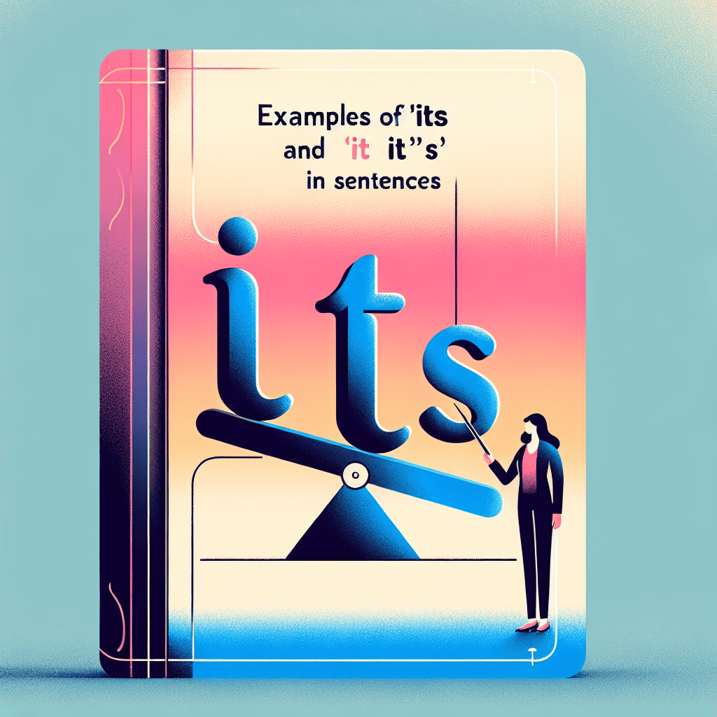 Examples of ʼitsʼ and ʼitʼsʼ in sentences