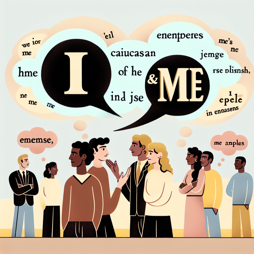 Practical examples of ʼIʼ and ʼmeʼ usage in English
