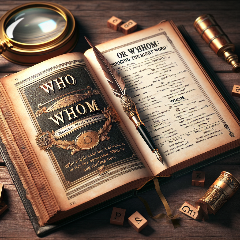 Who or Whom: How to choose the right word for your sentence