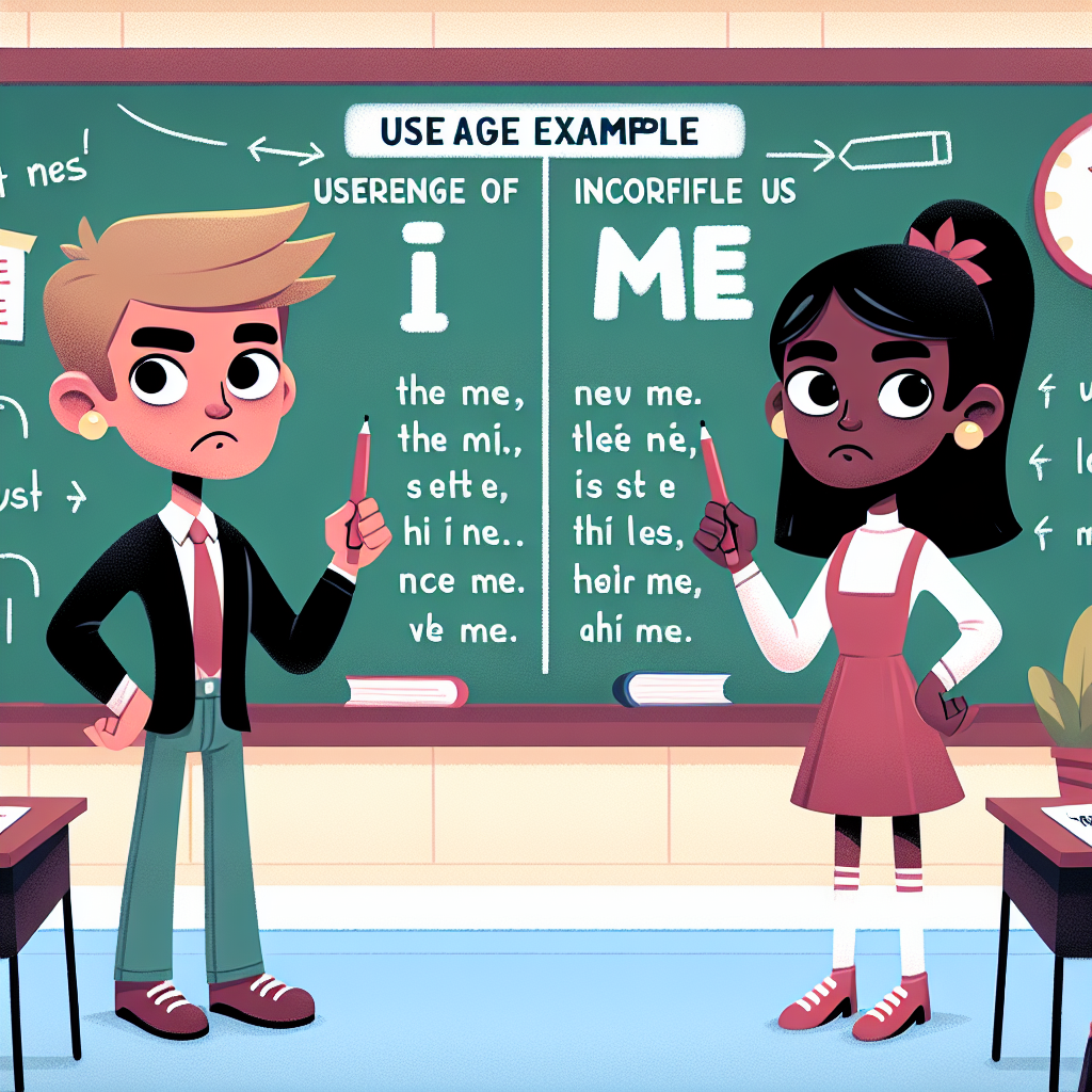 Educational resources for learning ʼIʼ vs ʼmeʼ in grammar