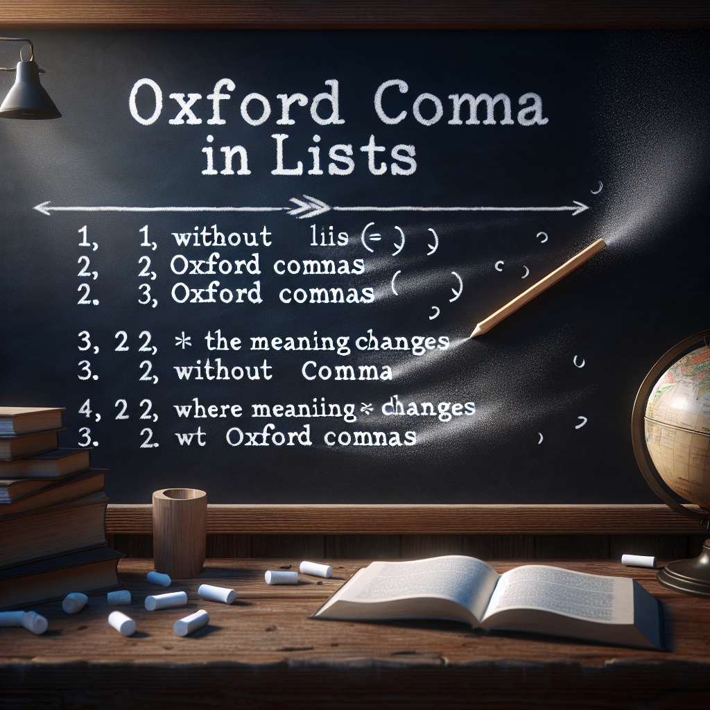 Oxford comma in lists