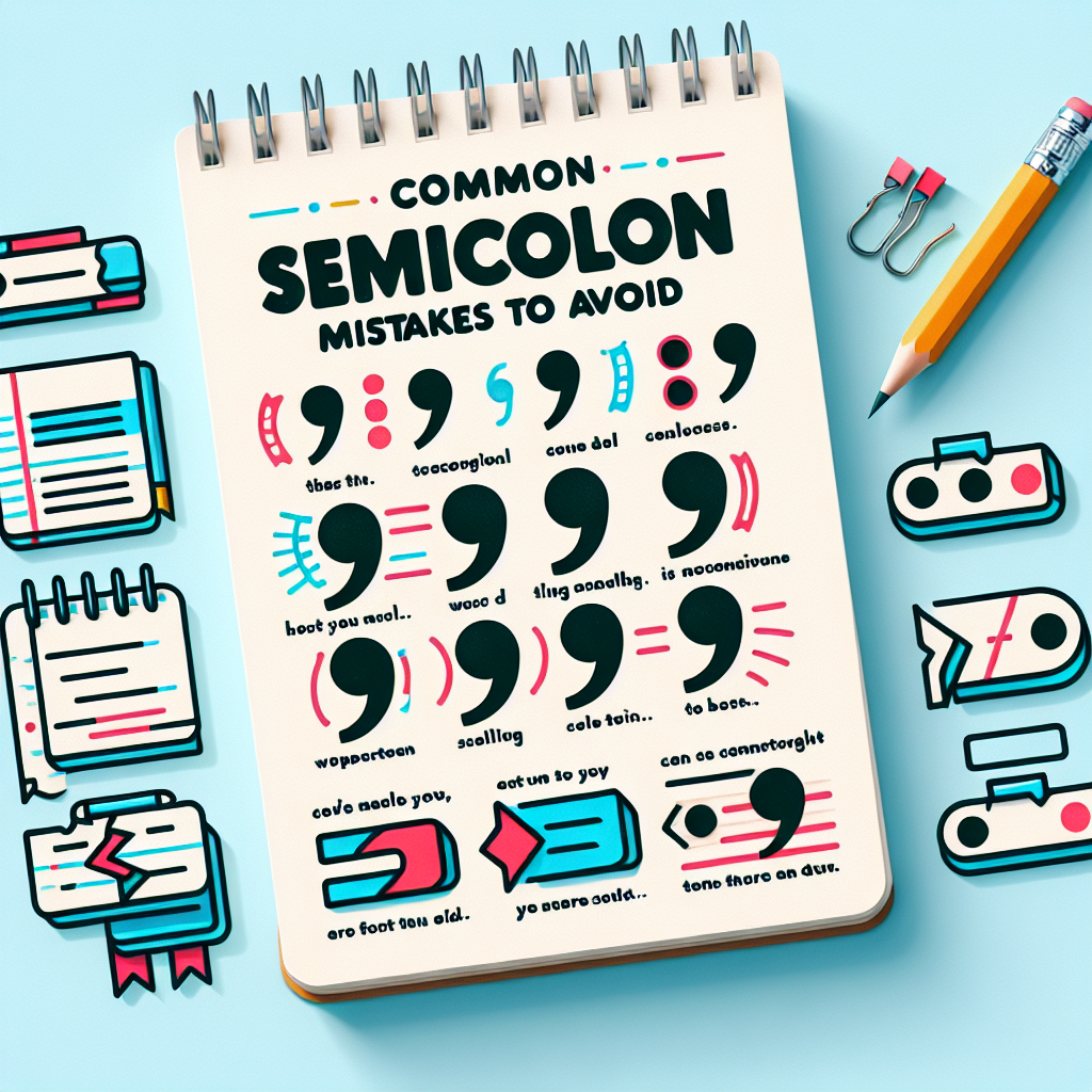 Common semicolon mistakes to avoid