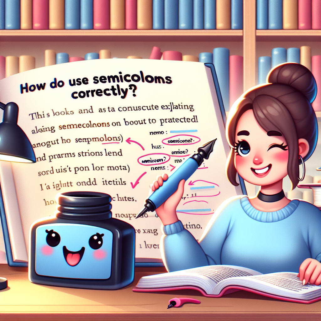 How do I use semicolons correctly?