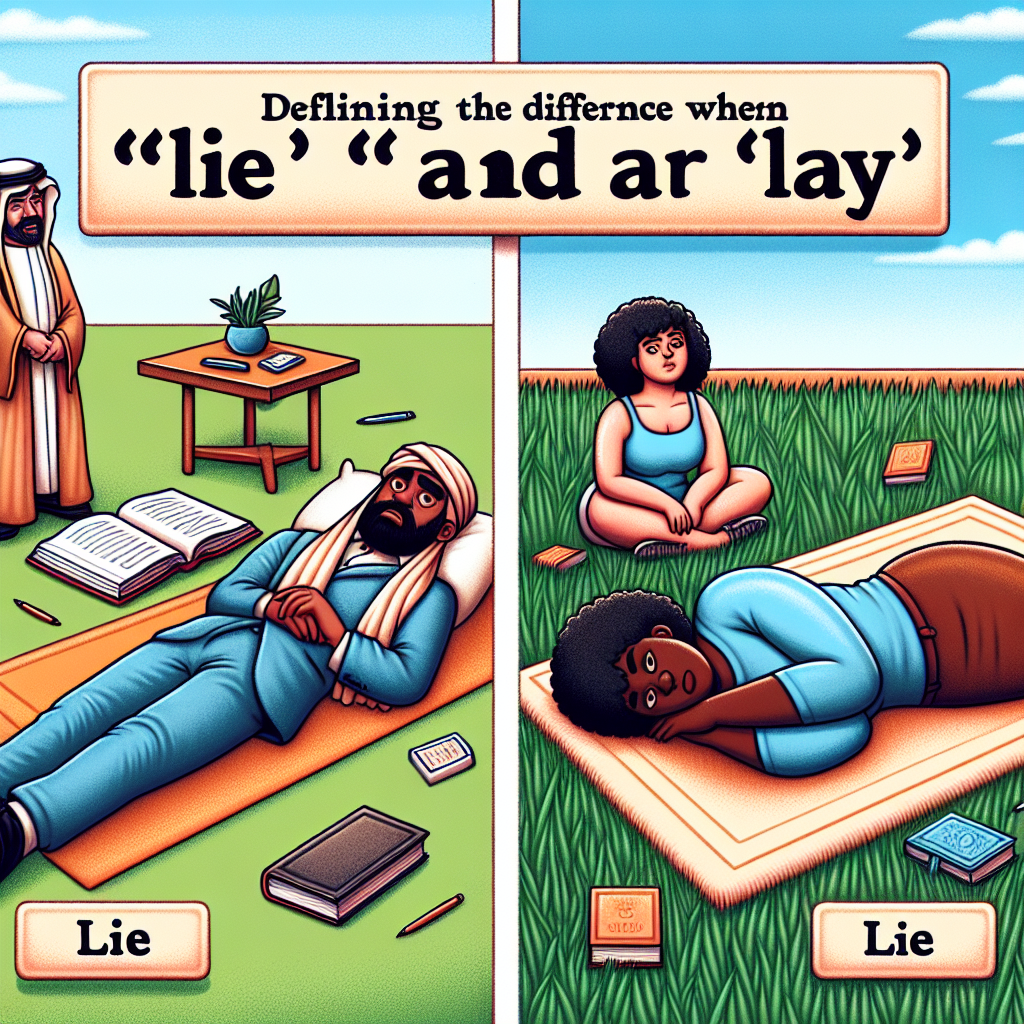 Defining the difference between ʼlieʼ and ʼlayʼ