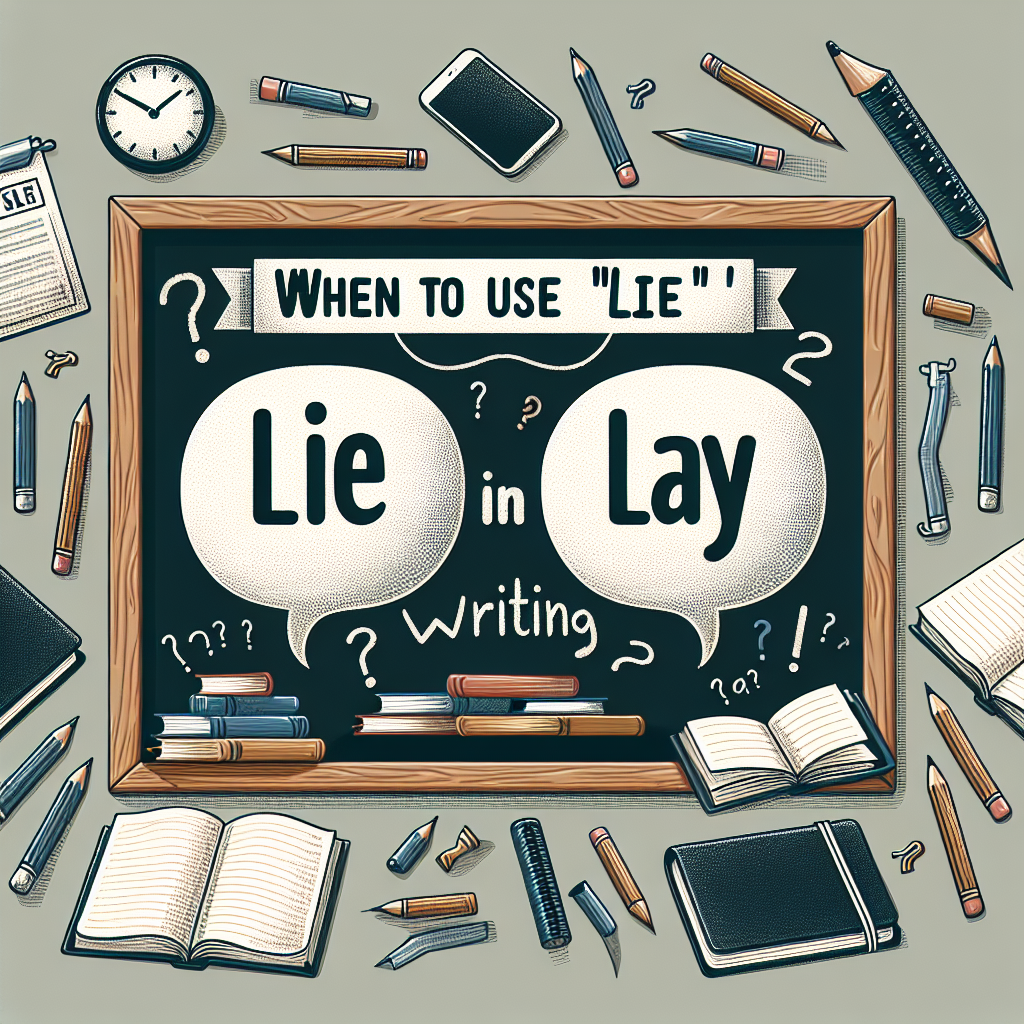 When to use ʼlieʼ not ʼlayʼ in writing