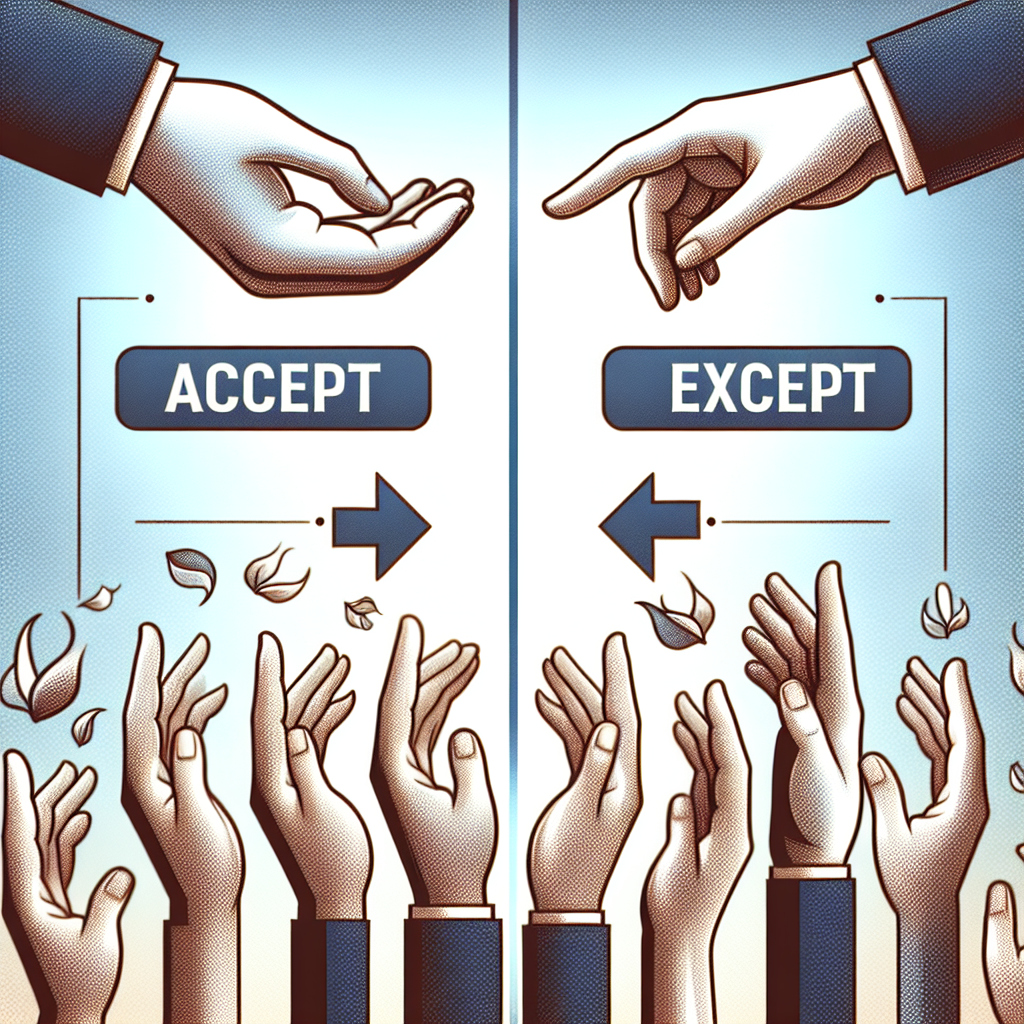 Accept vs except: Understanding the difference