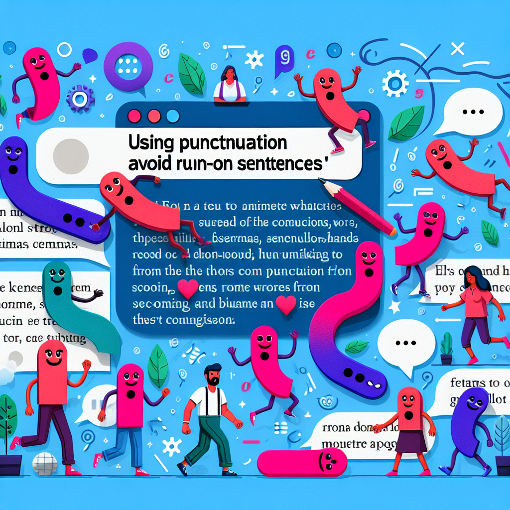 Using punctuation to avoid run-on sentences