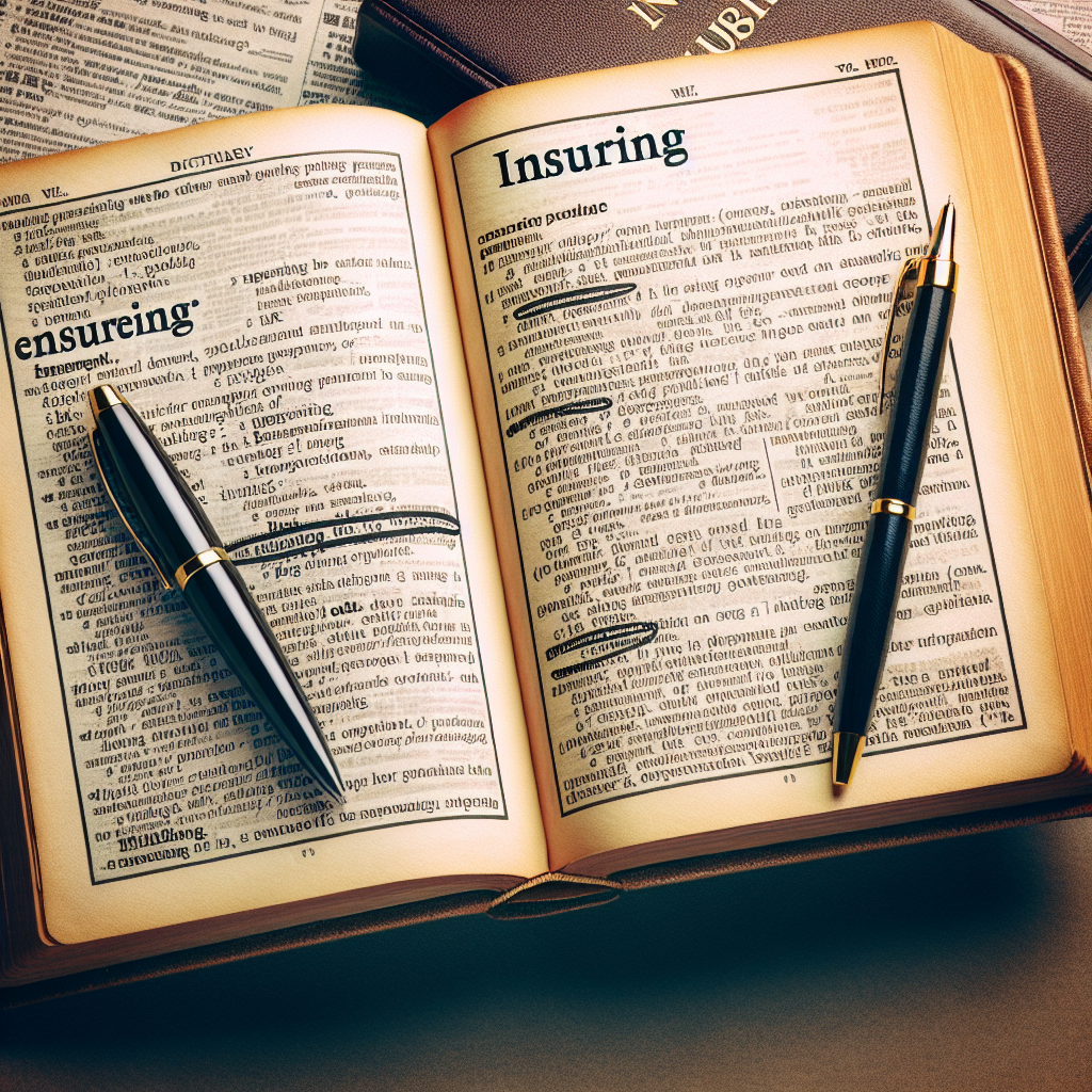 Ensuring vs insuring: Which one to use when?
