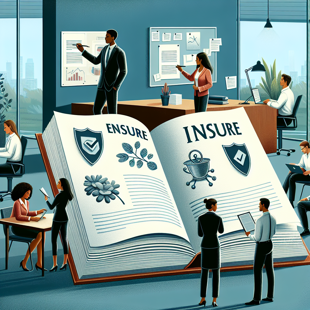 How to use ensure and insure in business writing