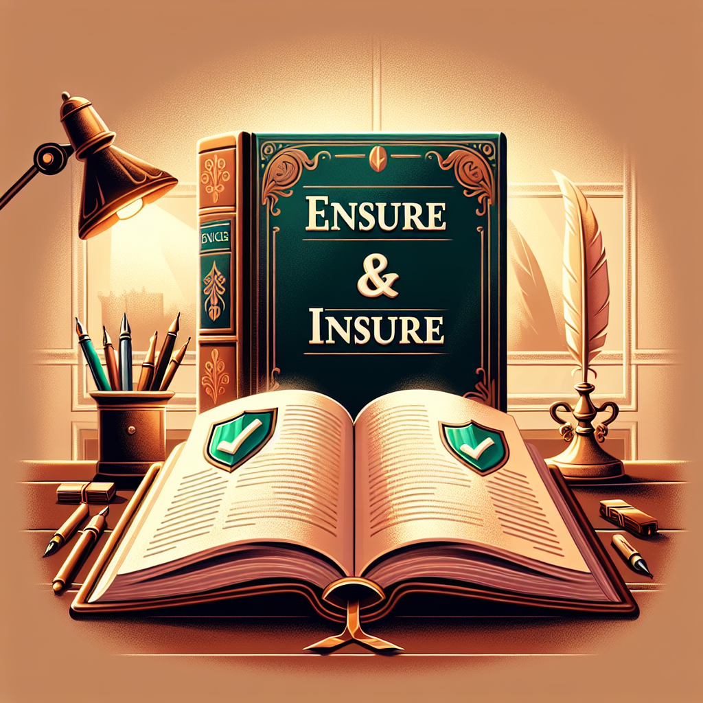 Quick guide to using ensure and insure in writing