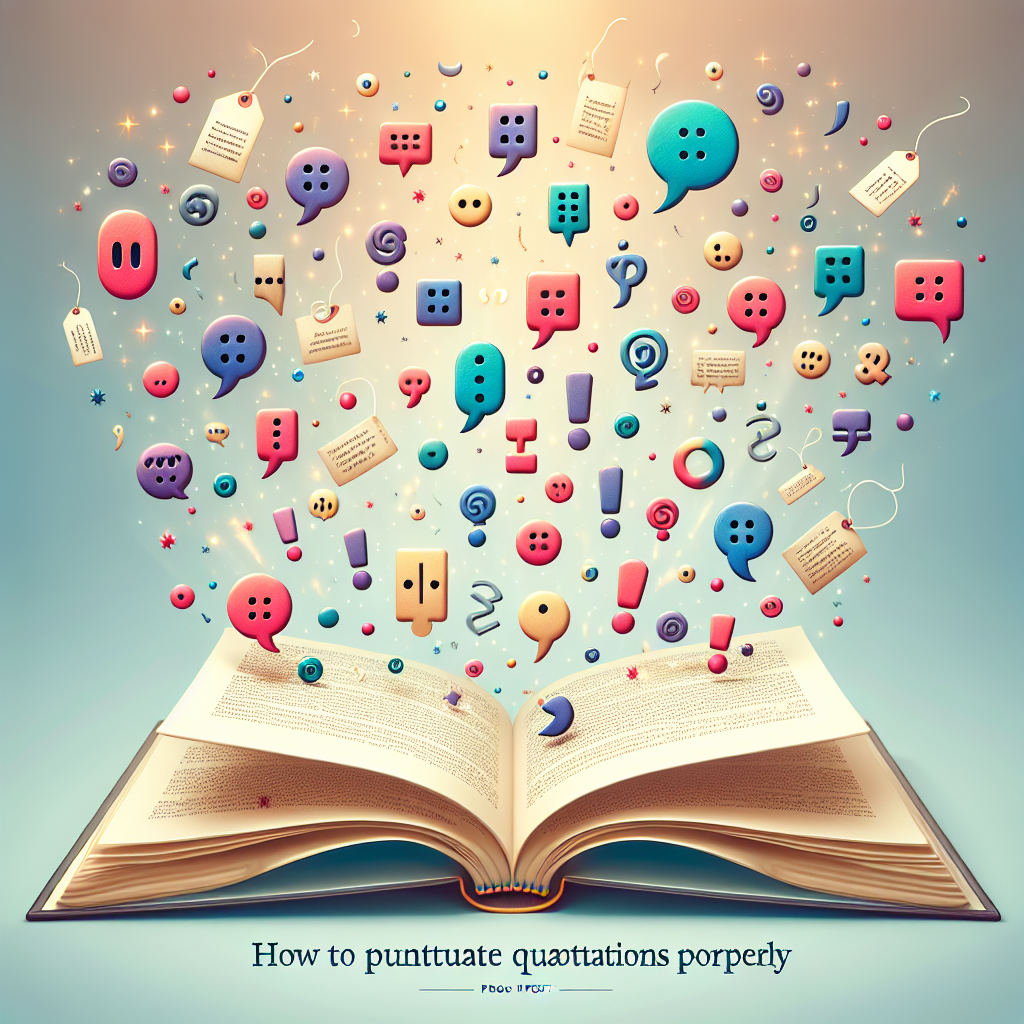 How to punctuate quotations properly