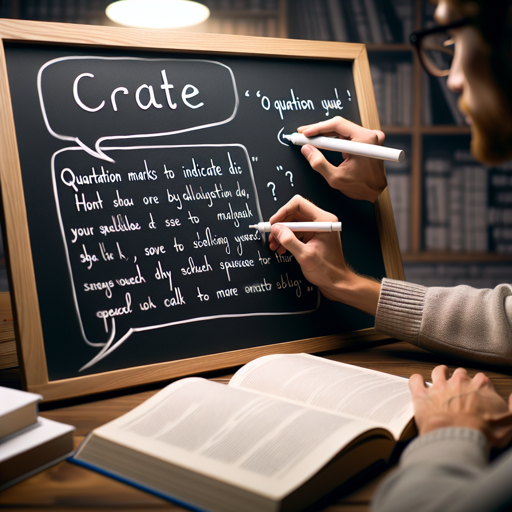 How to use quotation marks to indicate dialogue