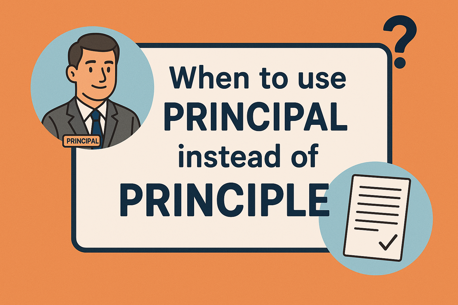 When to use principal instead of principle