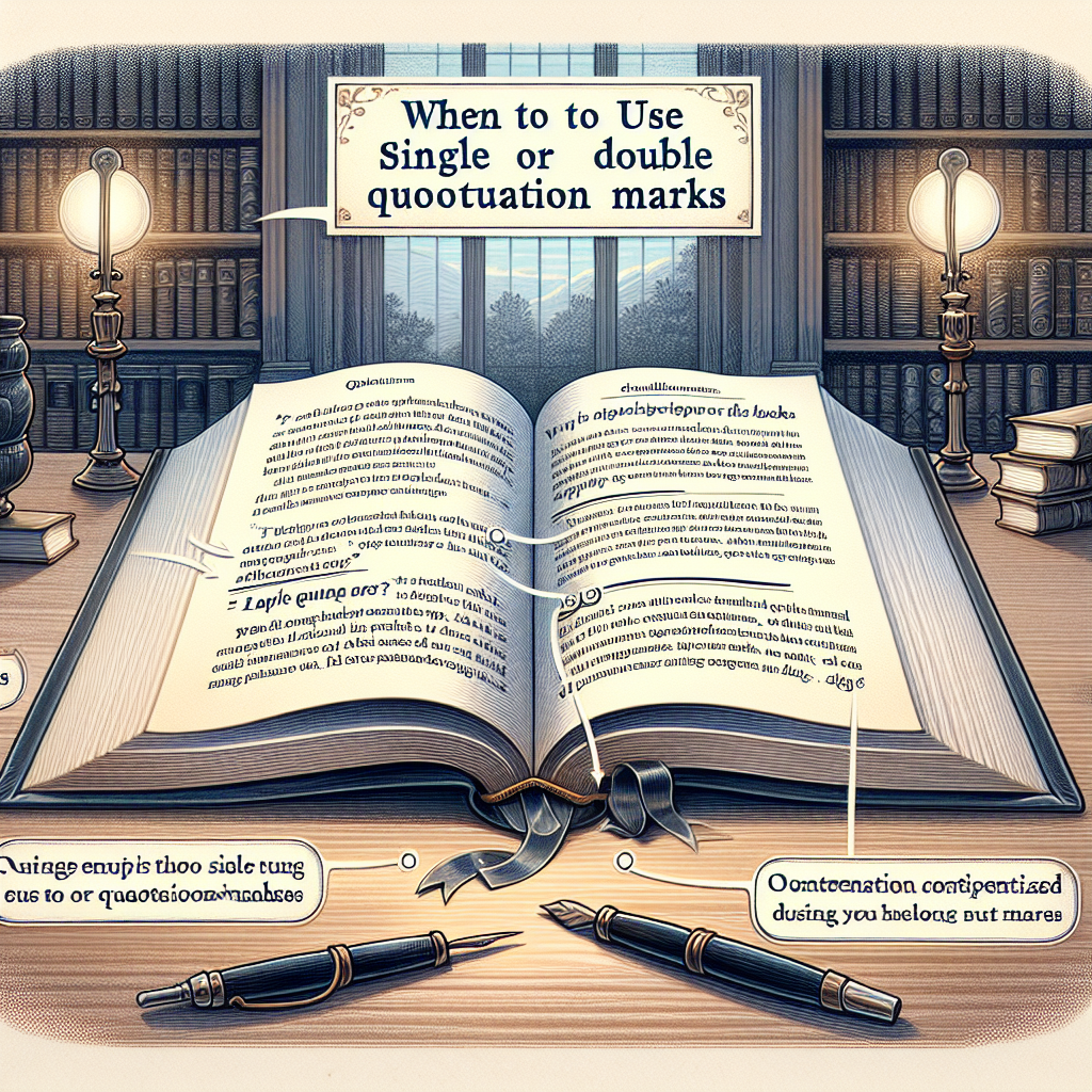 When to use single or double quotation marks
