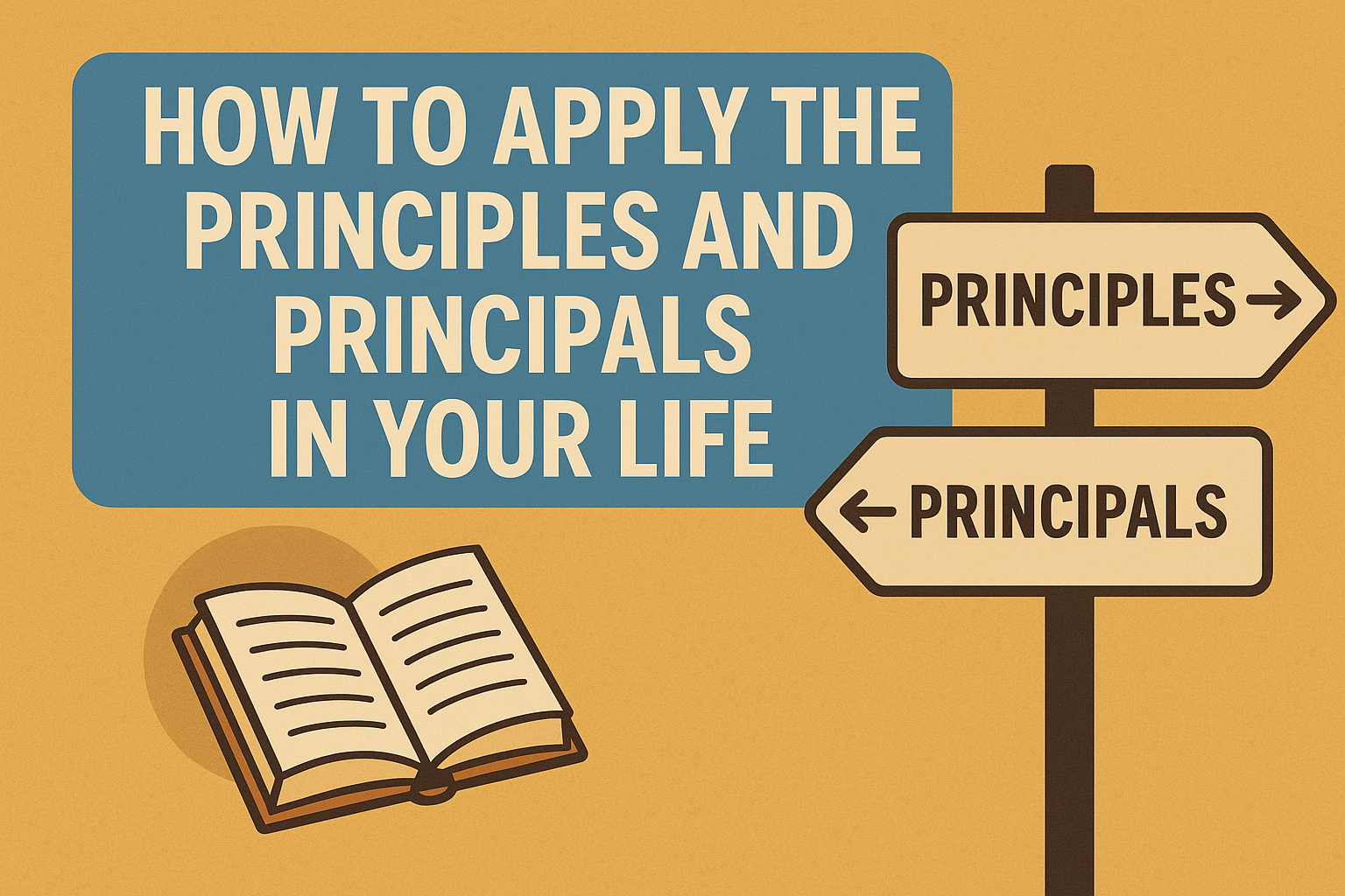 How to apply the principles and principals in your life