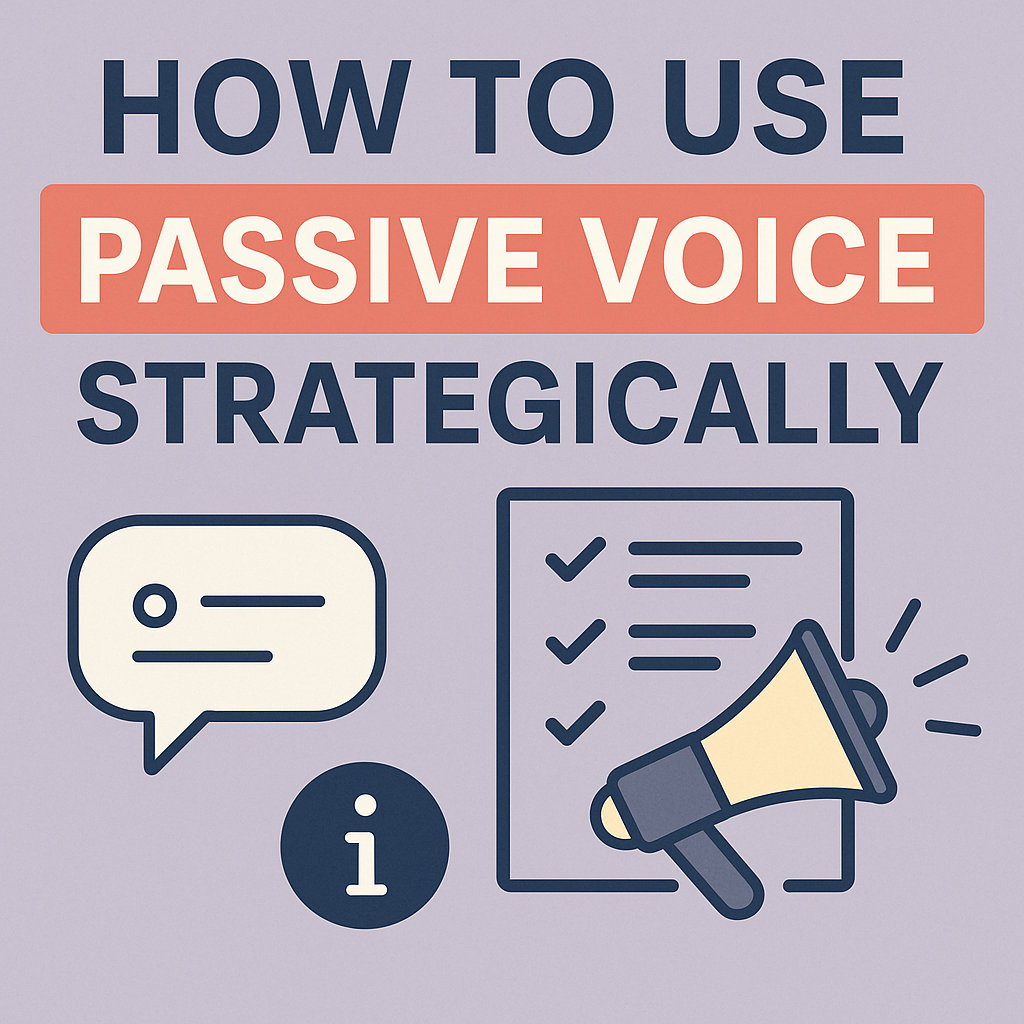 How to use passive voice strategically