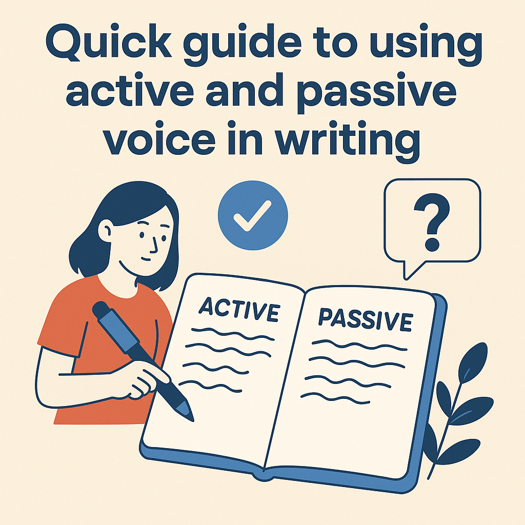 Quick guide to using active and passive voice in writing