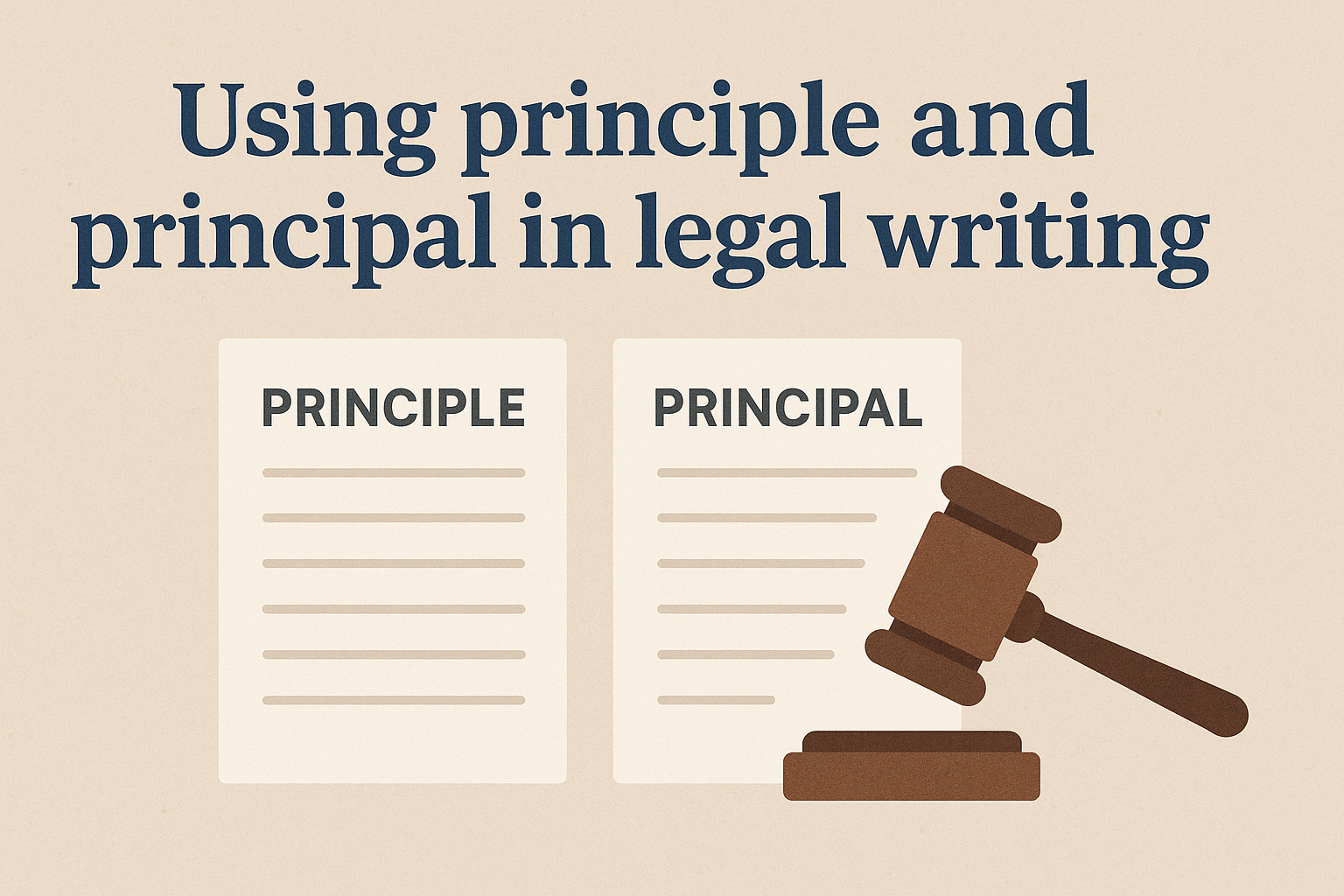 Using principle and principal in legal writing